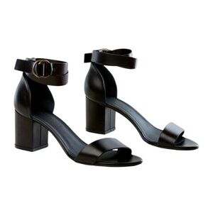 Jenni Kayne Black Block Heel Sandals size 38.5